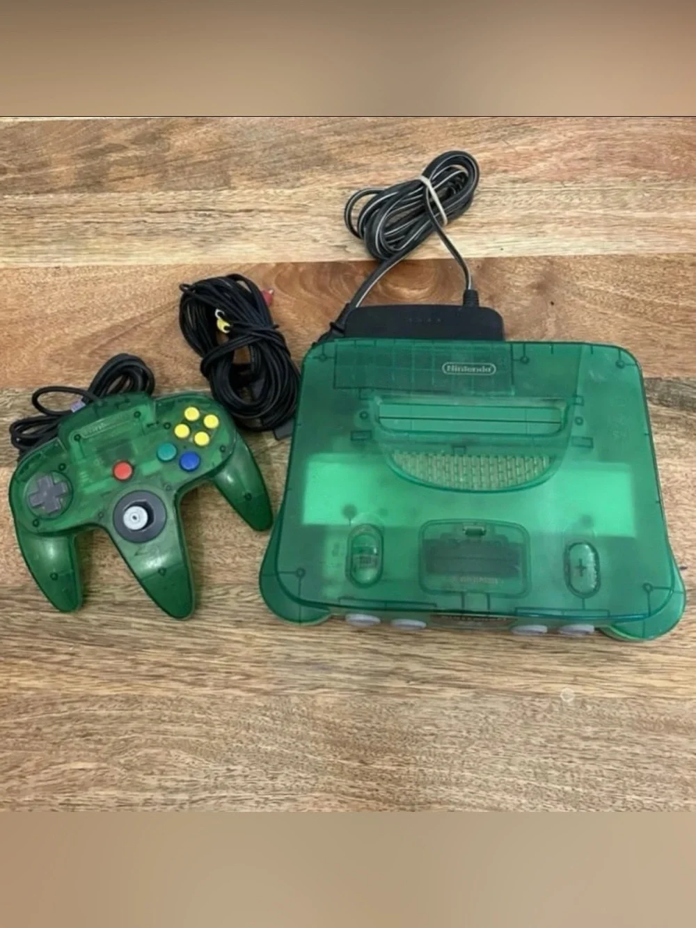 Nintendo 64 Jungle Green Funtastic Console OEM Controller Rare